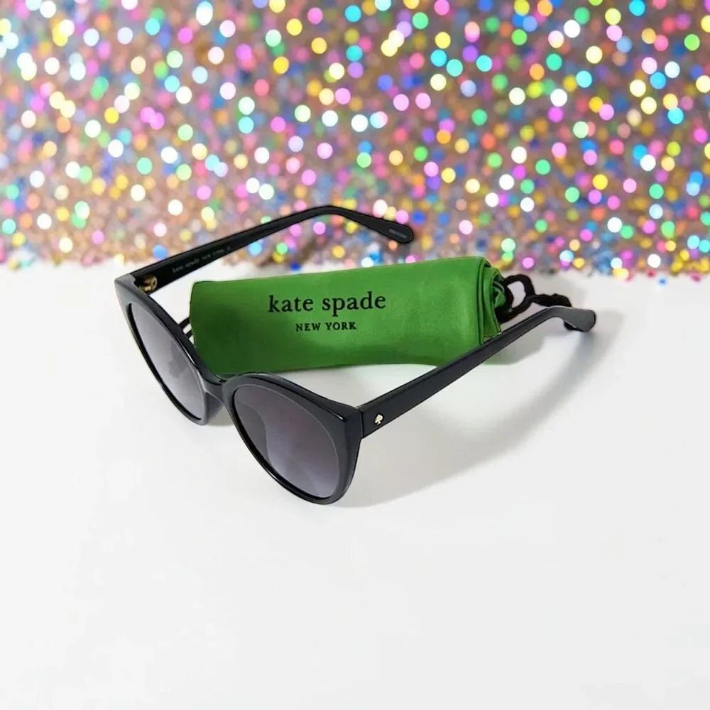 Kate Spade Women's Samantha/S 8079O Black Cat Eye Sunglasses NEW IN BAG  54mm